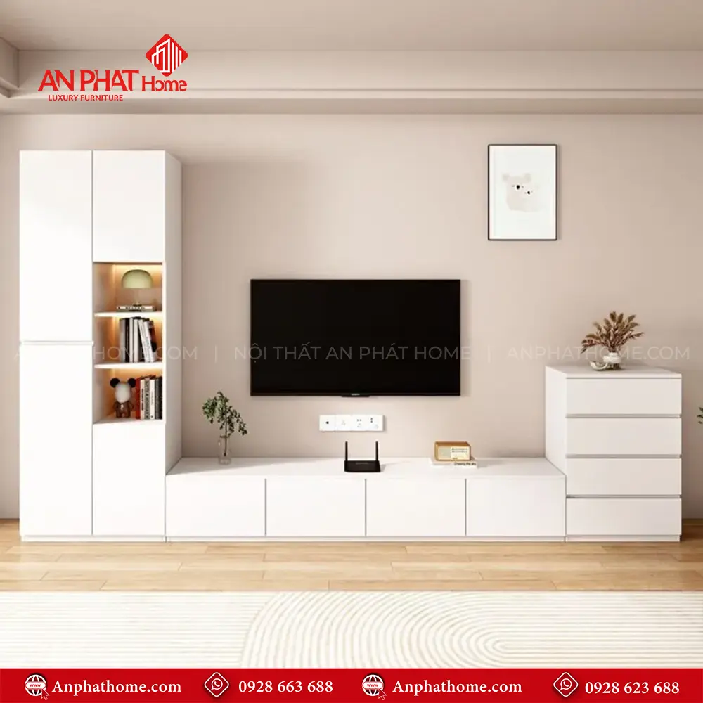 Kệ Tivi Kết Hợp Tủ Gỗ Công Nghiệp T-5403 9 Kệ Tivi Kết Hợp Tủ Gỗ Công Nghiệp T-5403