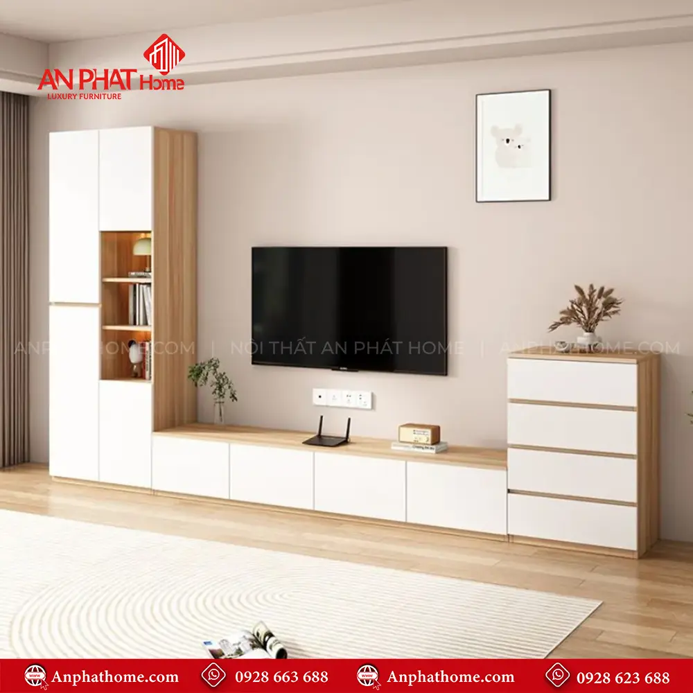 Kệ Tivi Kết Hợp Tủ Gỗ Công Nghiệp T-5403 7 Kệ Tivi Kết Hợp Tủ Gỗ Công Nghiệp T-5403