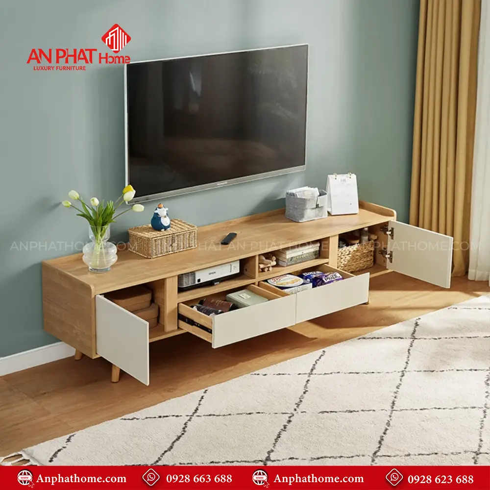 Kệ Tivi Phòng Khách Gỗ Công Nghiệp T-5390 14 Kệ Tivi Phòng Khách Gỗ Công Nghiệp T-5390