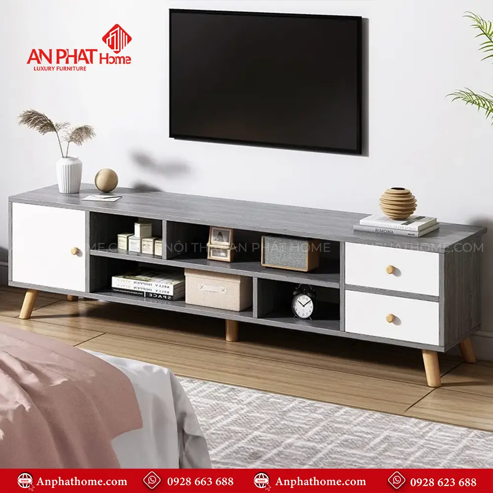 Kệ Tivi Phòng Khách Gỗ Công Nghiệp T-5397 20 Kệ Tivi Phòng Khách Gỗ Công Nghiệp T-5397