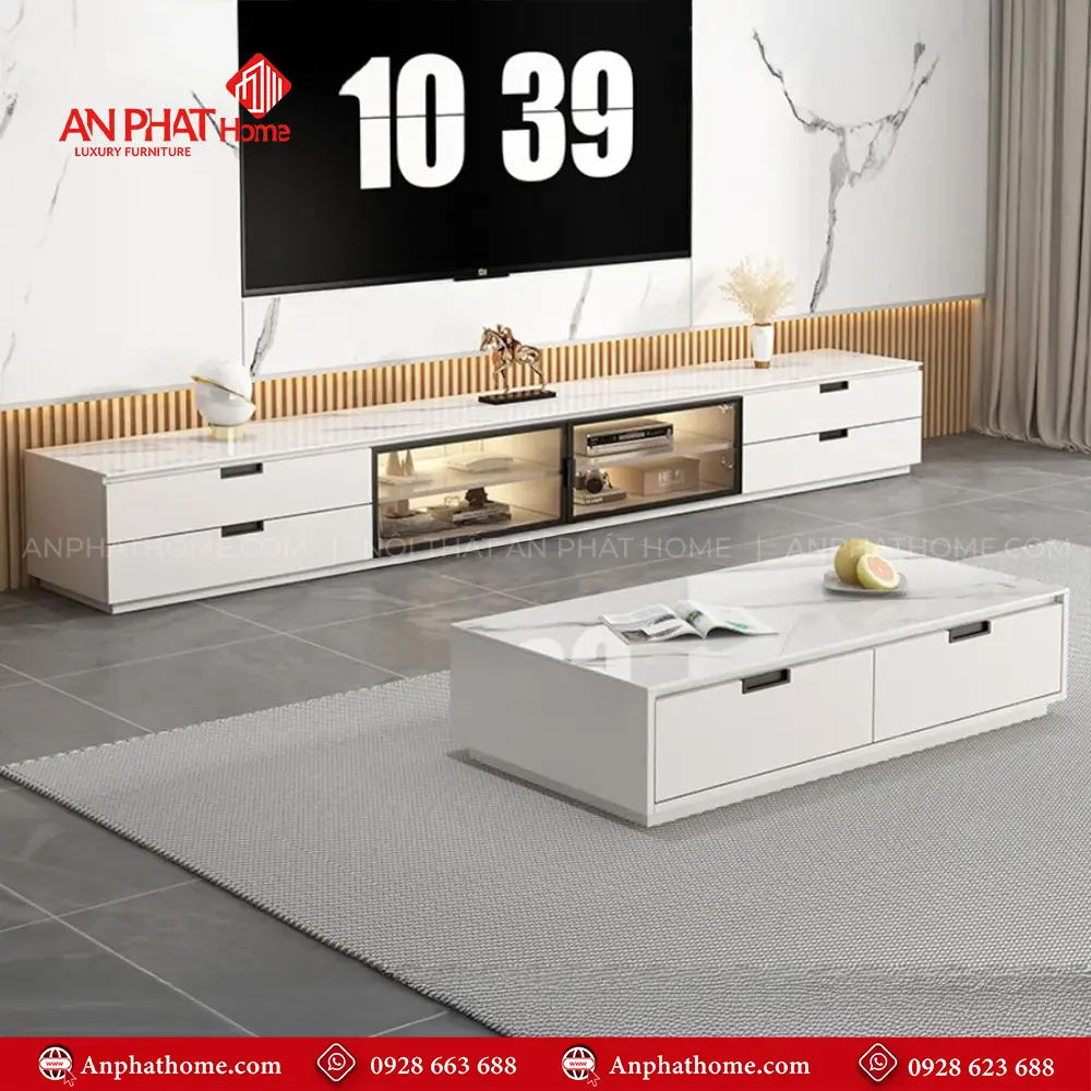 Kệ Tivi Phòng Khách Hiện Đại Cánh Kính T-5408 18 Kệ Tivi Phòng Khách Hiện Đại Cánh Kính T-5408