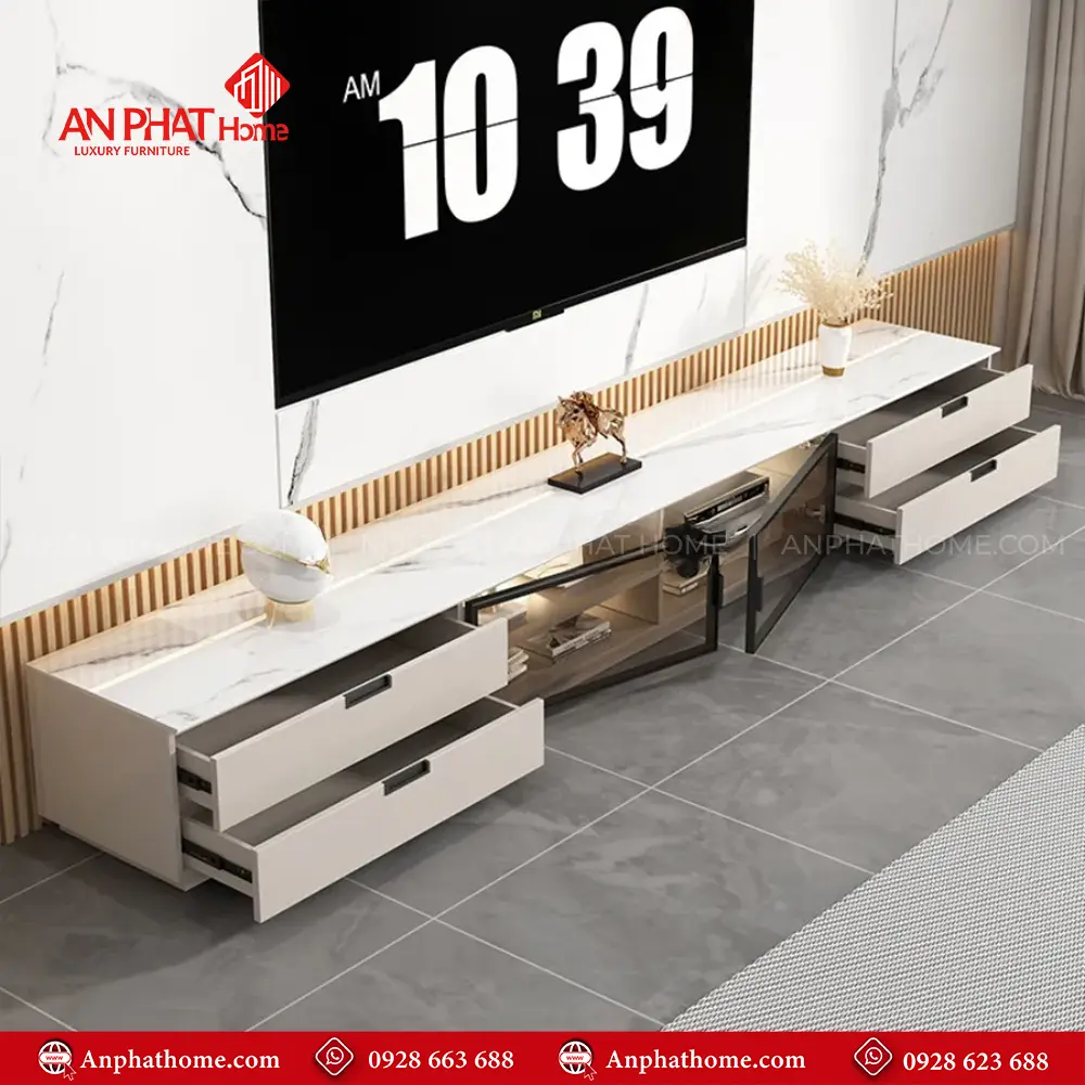 Kệ Tivi Phòng Khách Hiện Đại Cánh Kính T-5408 16 Kệ Tivi Phòng Khách Hiện Đại Cánh Kính T-5408
