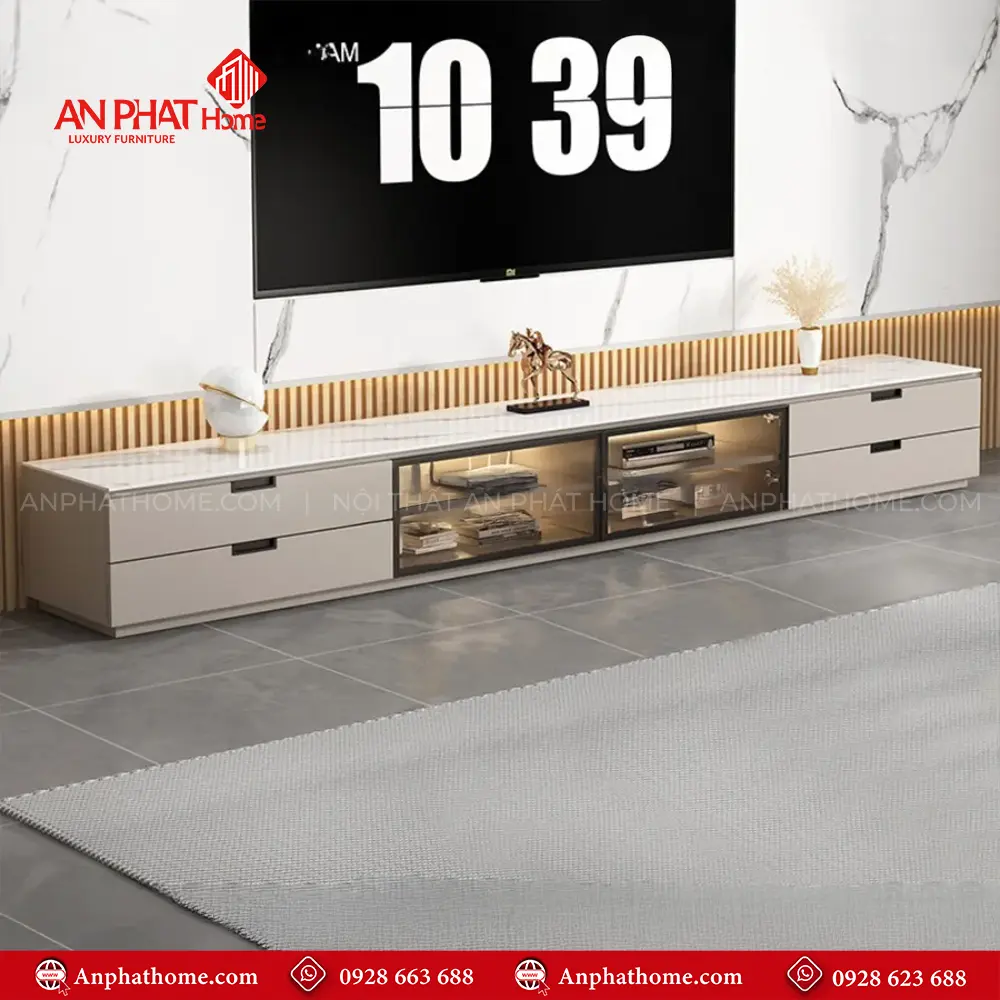 Kệ Tivi Phòng Khách Hiện Đại Cánh Kính T-5408 17 Kệ Tivi Phòng Khách Hiện Đại Cánh Kính T-5408