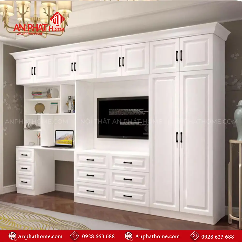 Kệ Tivi Phòng Ngủ Kết Hợp Tủ Áo T-5367 12 Kệ Tivi Phòng Ngủ Kết Hợp Tủ Áo T-5367