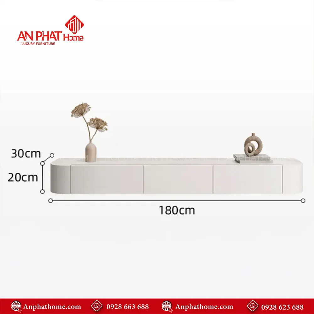 Kệ Tivi Treo Tường Gỗ Công Nghiệp T-5396 12 Kệ Tivi Treo Tường Gỗ Công Nghiệp T-5396