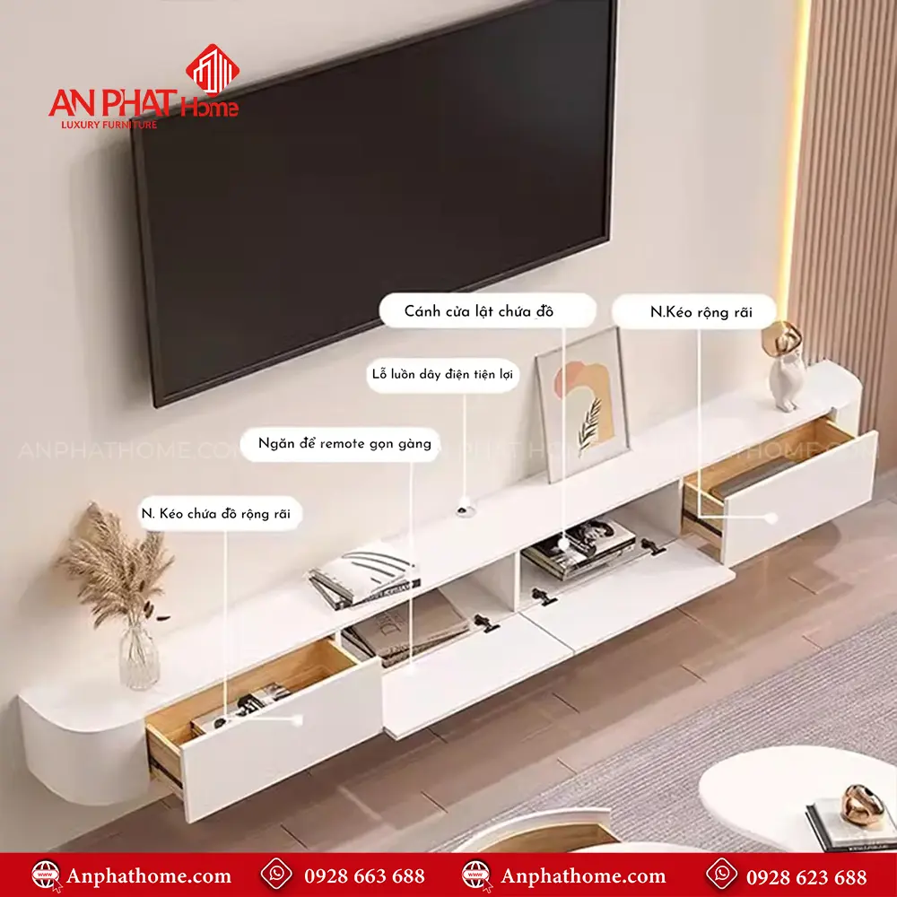 Kệ Tivi Treo Tường Hiện Đại Giá Tốt T-5387 41 Kệ Tivi Treo Tường Hiện Đại Giá Tốt T-5387