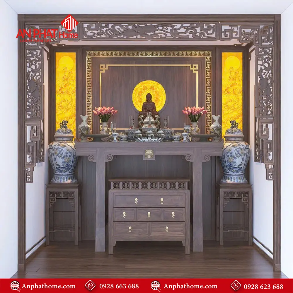 Không Gian Thờ Phật Cao Cấp BT-2310 5 Không Gian Thờ Phật Cao Cấp BT-2310