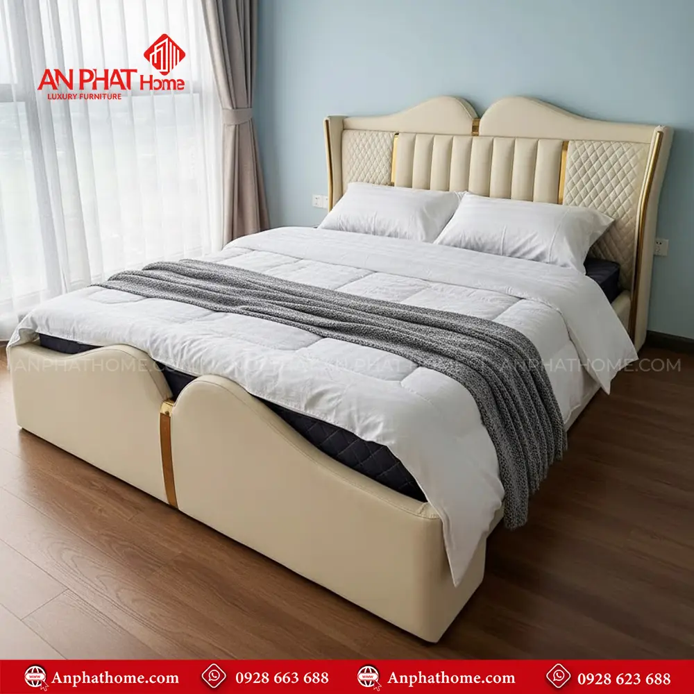 Mẫu Giường Đẹp Bọc Da Cao Cấp GN-278 6 Mẫu Giường Đẹp Bọc Da Cao Cấp GN-278