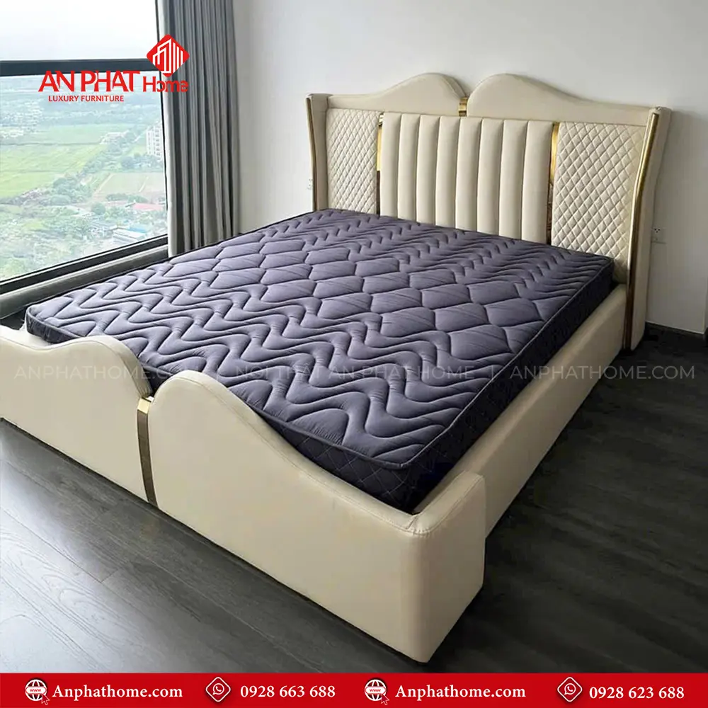 Mẫu Giường Đẹp Bọc Da Cao Cấp GN-278 5 Mẫu Giường Đẹp Bọc Da Cao Cấp GN-278
