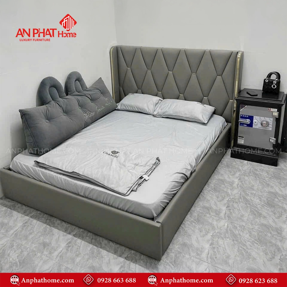 Mẫu Giường Đẹp Bọc Da GN-275 7 Mẫu Giường Đẹp Bọc Da GN-275