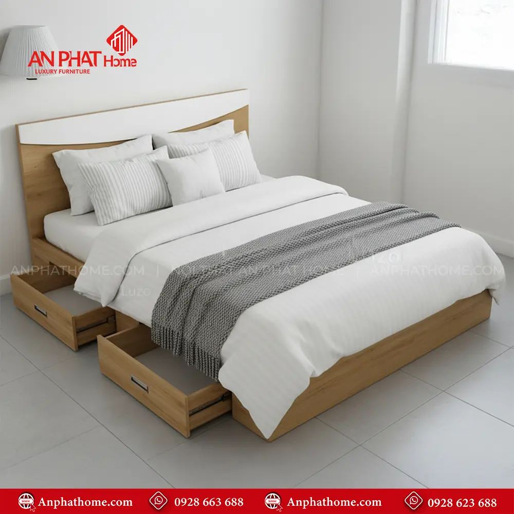 Mẫu Giường Gỗ Hiện Đại GN-255 15 Mẫu Giường Gỗ Hiện Đại GN-255