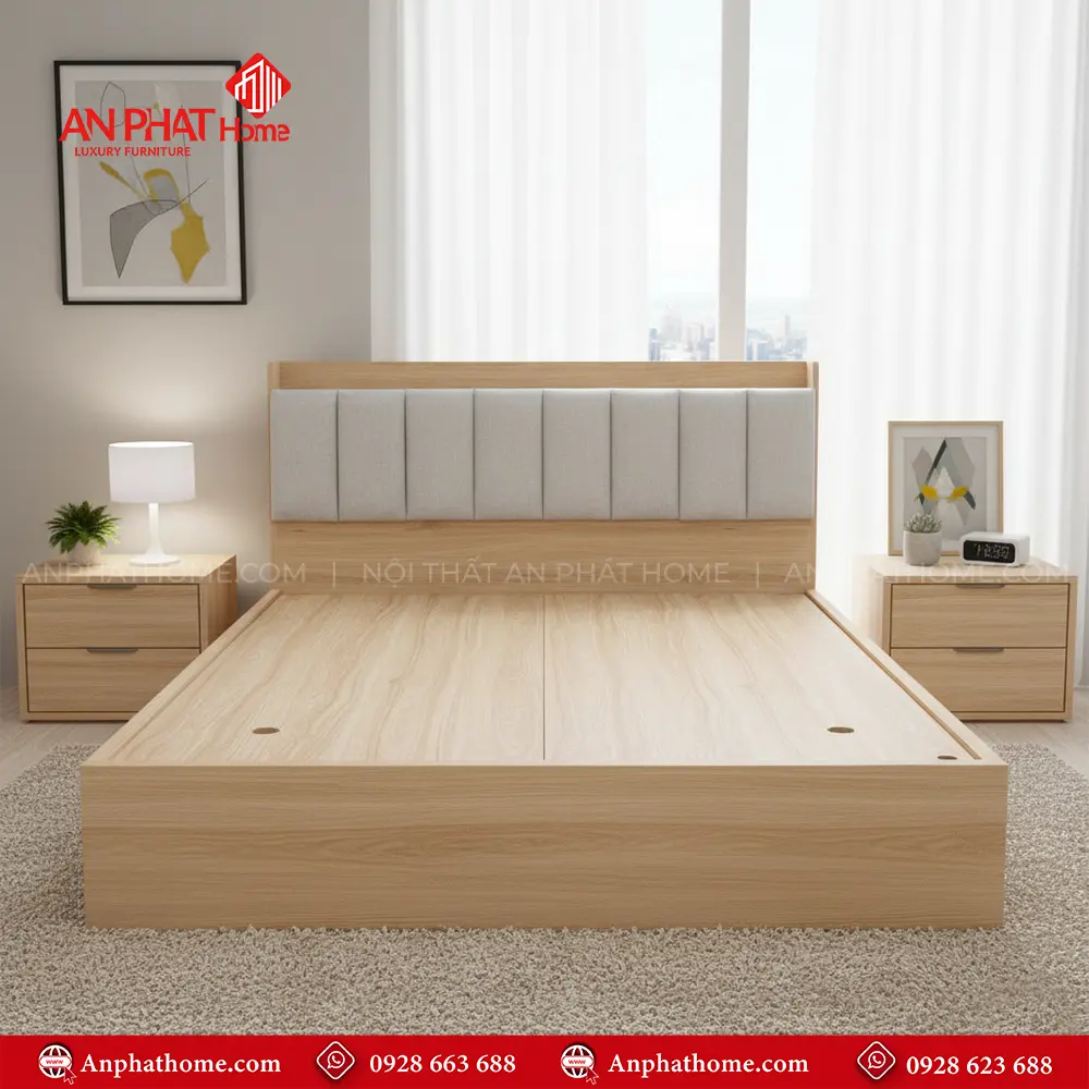 Mẫu Giường Gỗ Hiện Đại GN-256 13 Mẫu Giường Gỗ Hiện Đại GN-256