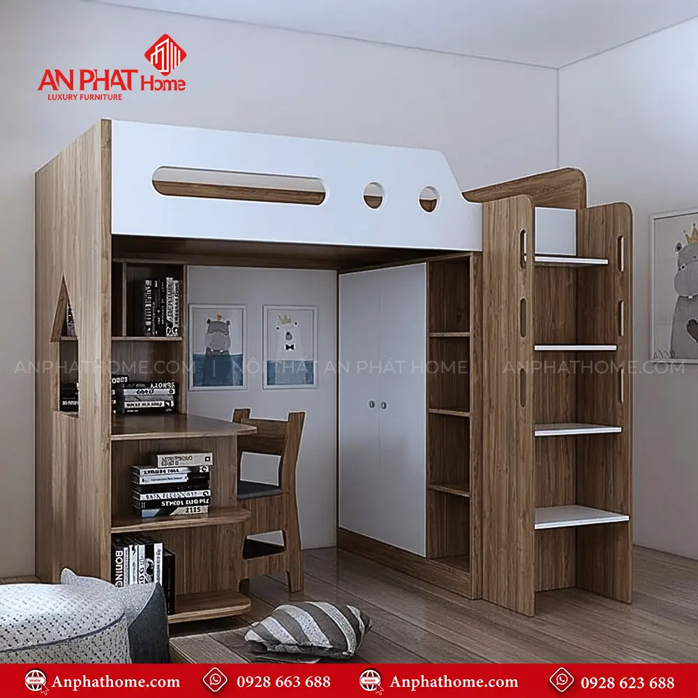 Mẫu Giường Ngủ Tầng Đẹp GN-306 7 Mẫu Giường Ngủ Tầng Đẹp GN-306