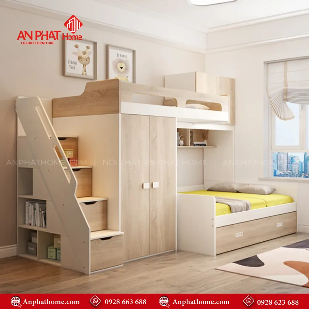 Mẫu Giường Tầng Đẹp Cho Bé GN-305 11 Mẫu Giường Tầng Đẹp Cho Bé GN-305