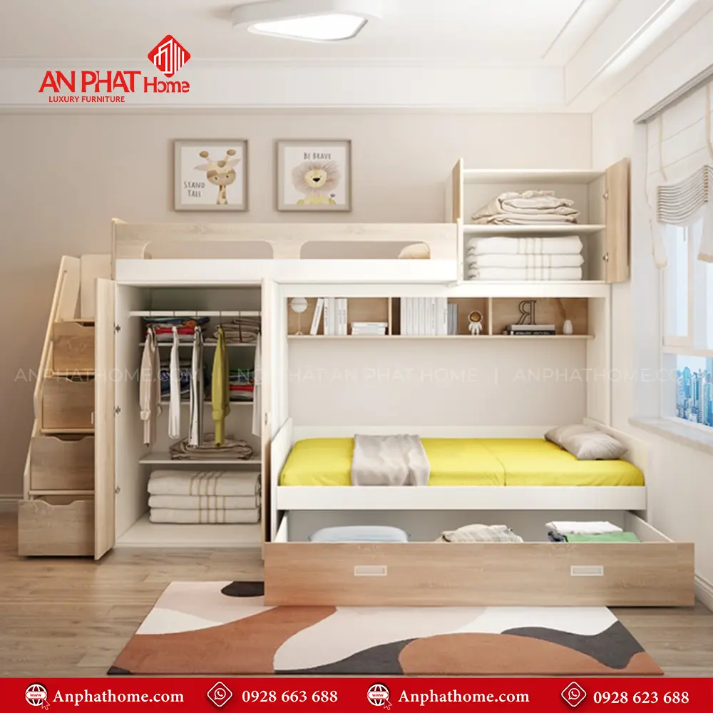 Mẫu Giường Tầng Đẹp Cho Bé GN-305 13 Mẫu Giường Tầng Đẹp Cho Bé GN-305