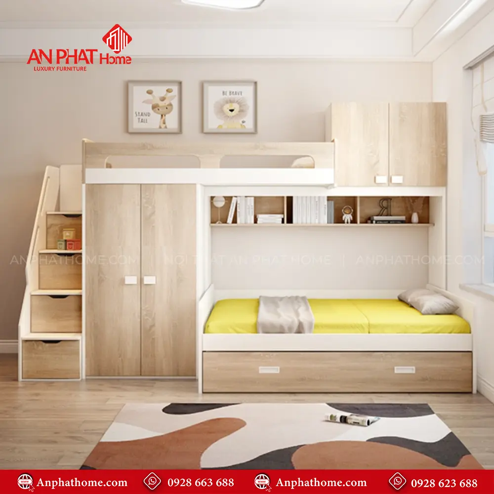 Mẫu Giường Tầng Đẹp Cho Bé GN-305 12 Mẫu Giường Tầng Đẹp Cho Bé GN-305
