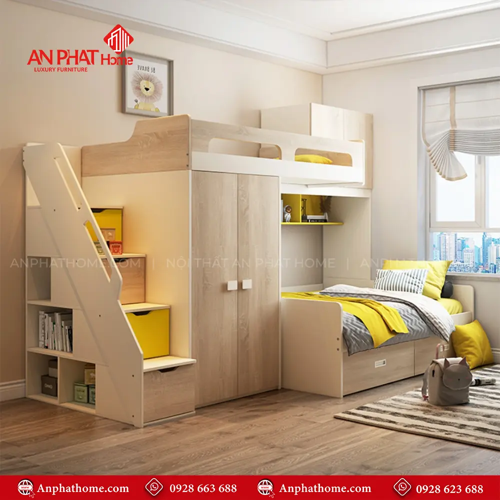 Mẫu Giường Tầng Đẹp Cho Bé GN-305 14 Mẫu Giường Tầng Đẹp Cho Bé GN-305