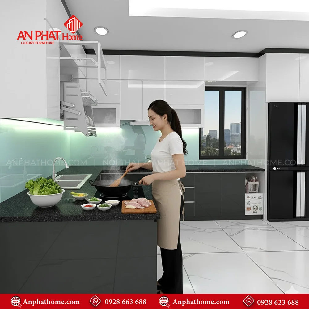 Mẫu Tủ Bếp Đẹp TB-929 8 Tủ bếp hiện đại giá rẻ