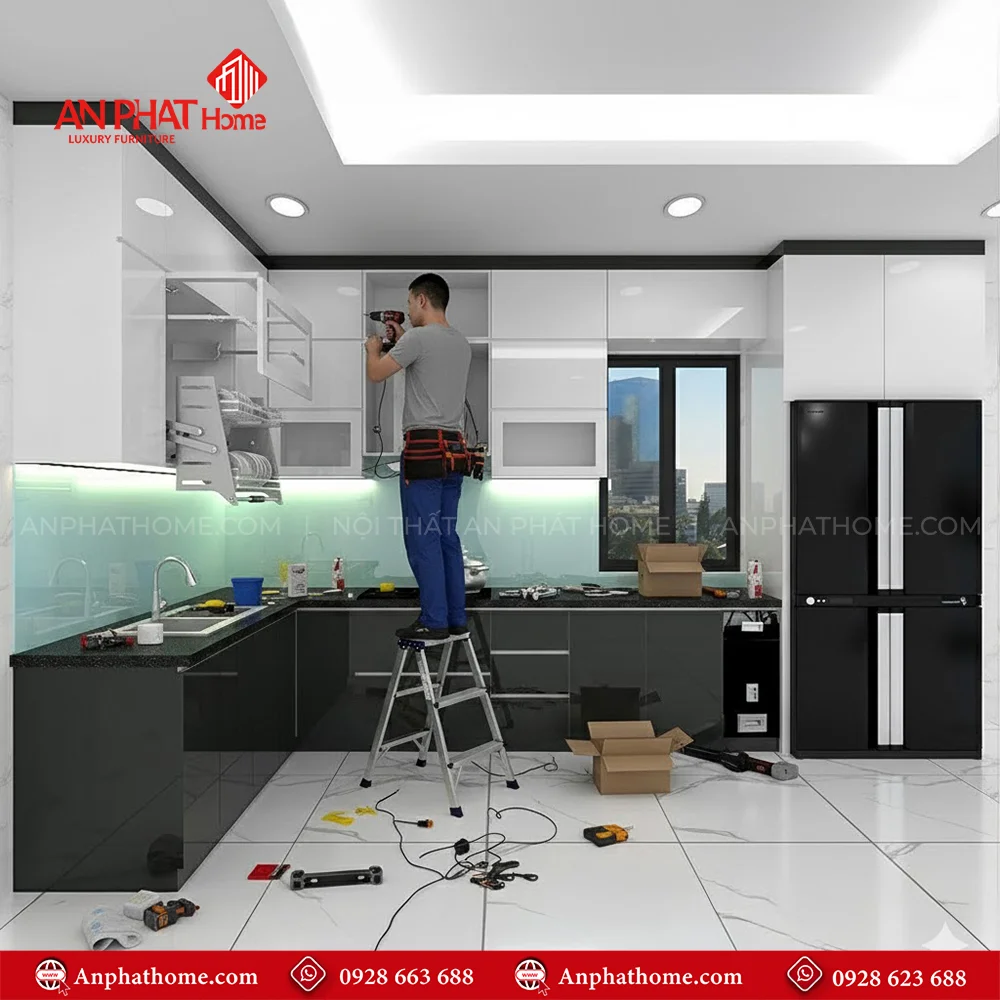 Mẫu Tủ Bếp Đẹp TB-929 9 Tủ bếp đẹp đóng theo yêu cầu