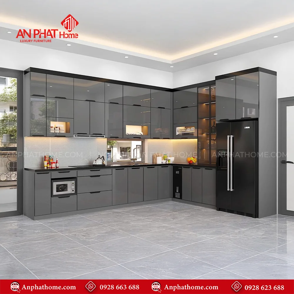 Mẫu Tủ Bếp Đẹp TB-955 7 Mẫu Tủ Bếp Đẹp TB-955 An Phát