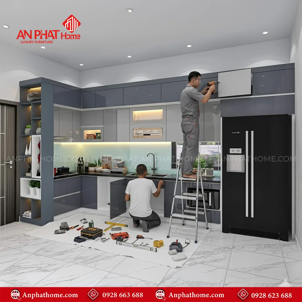 Mẫu Tủ Bếp Đẹp Thiết Kế Hiện Đại TB-913 11 Mẫu tủ bếp đẹp đơn giản giá rẻ