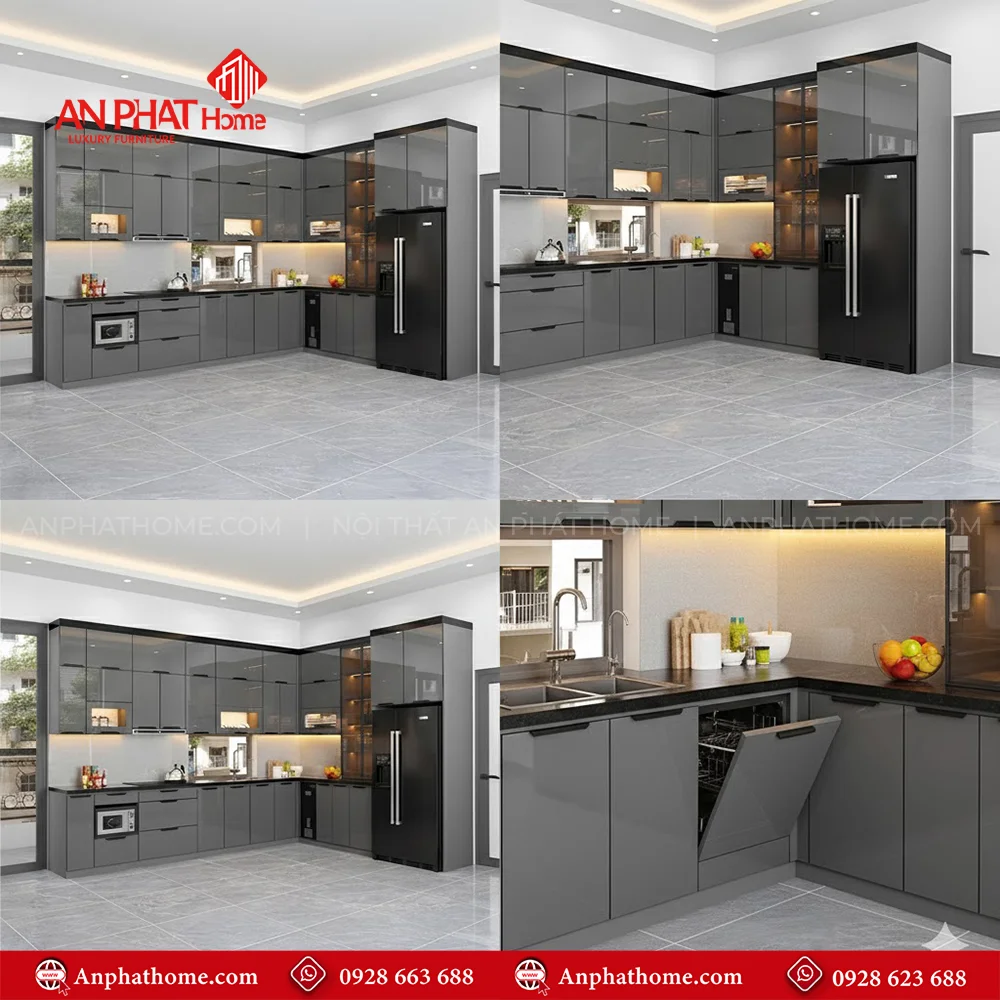 Mẫu Tủ Bếp Đẹp Thiết Kế Hiện Đại TB-913 12 Mẫu tủ đẹp hiện đại đẹp nhất hiện nay