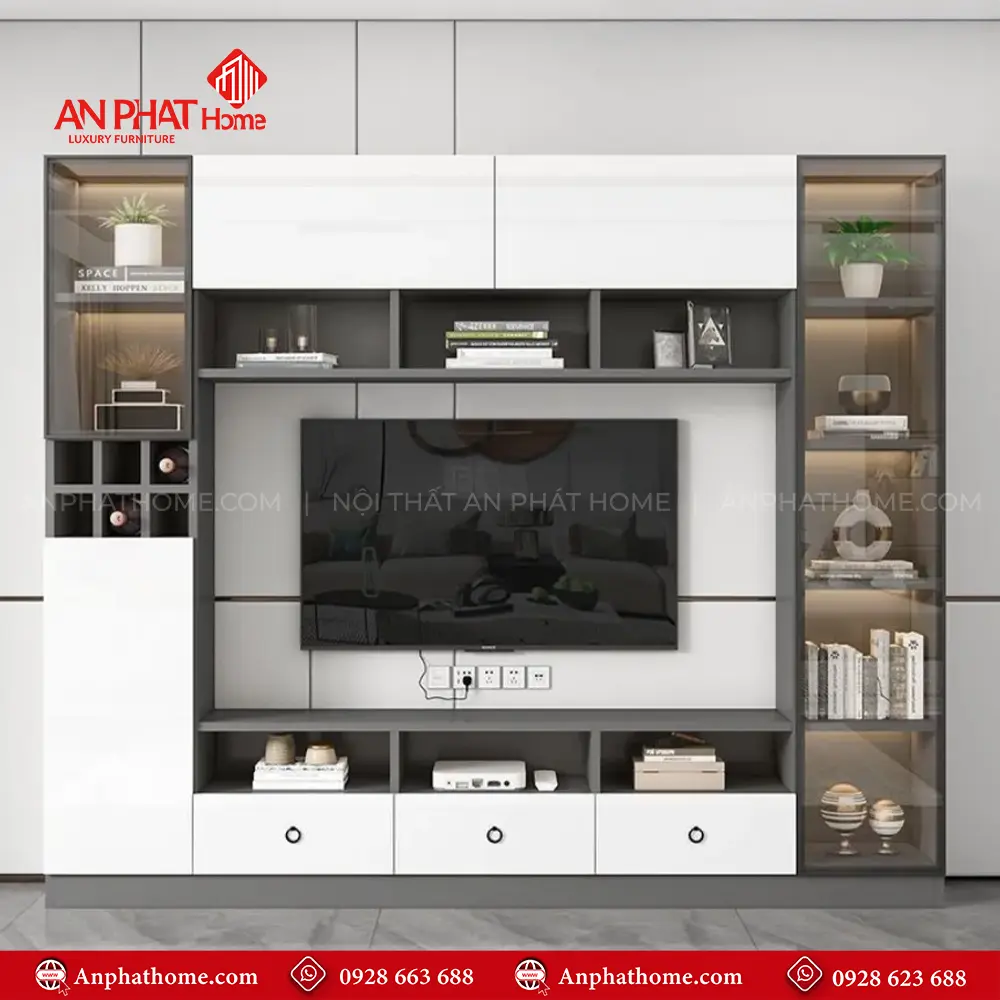 Mẫu Tủ Kệ Tivi Phòng Khách T-5410 24 Mẫu Tủ Kệ Tivi Phòng Khách T-5410