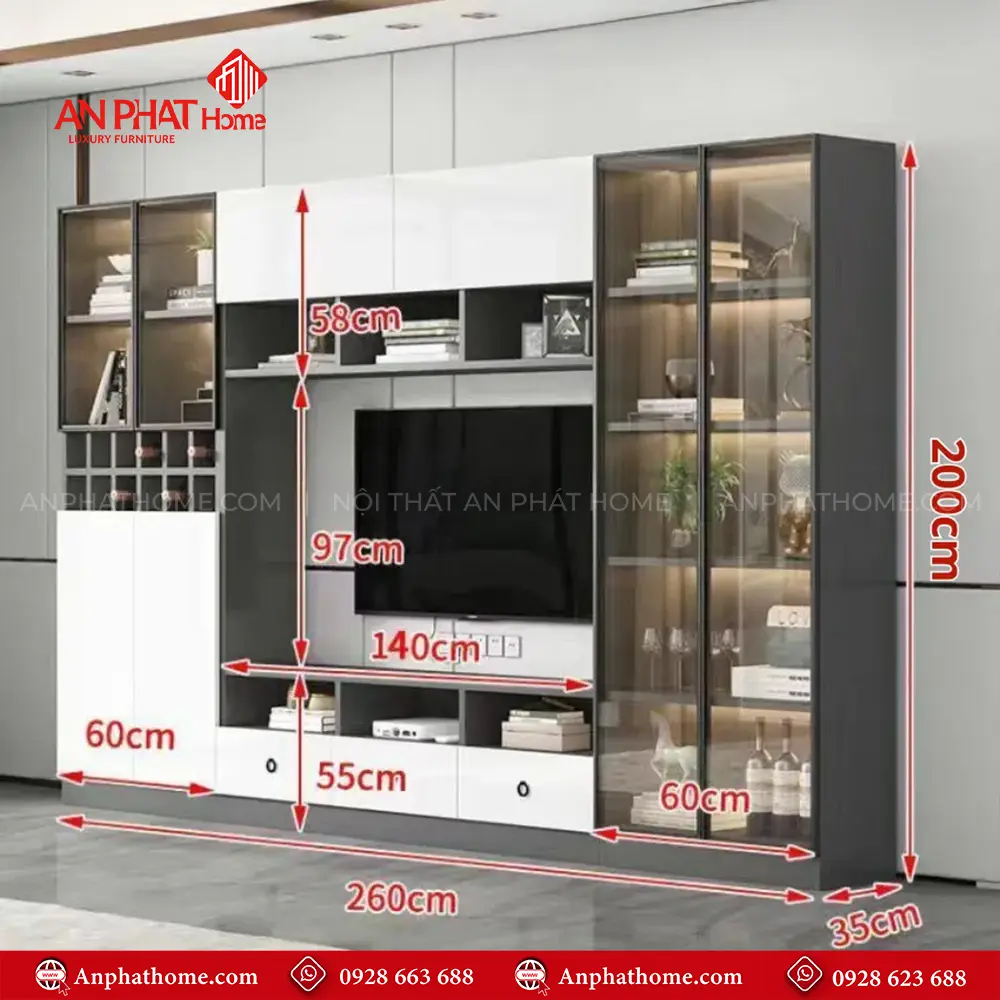 Mẫu Tủ Kệ Tivi Phòng Khách T-5410 25 Mẫu Tủ Kệ Tivi Phòng Khách T-5410