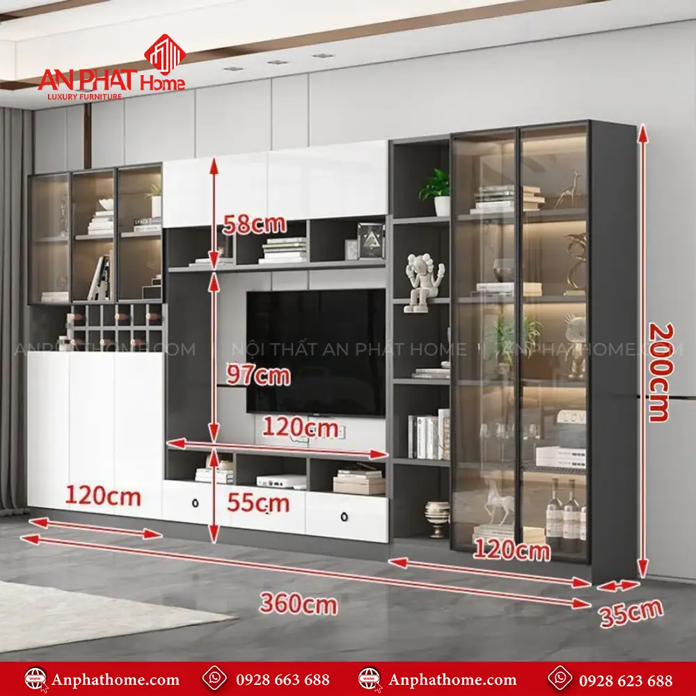 Mẫu Tủ Kệ Tivi Phòng Khách T-5410 23 Mẫu Tủ Kệ Tivi Phòng Khách T-5410