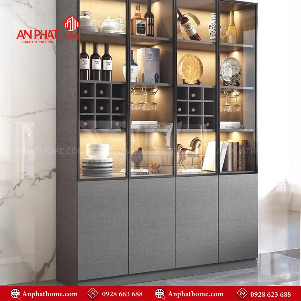 Mẫu Tủ Rượu Cánh Kính Sang Trọng T-5332 9 Mẫu Tủ Rượu Cánh Kính Sang Trọng T-5332