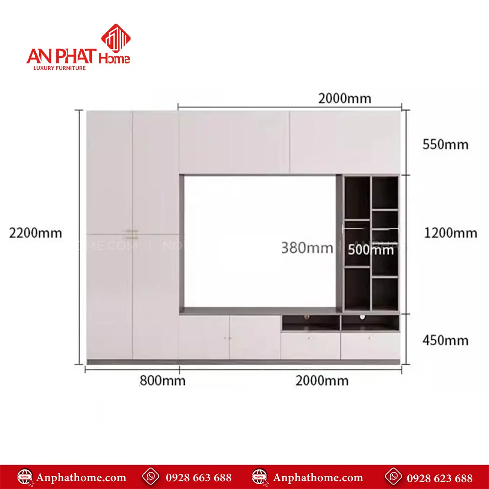 Mẫu Tủ Tivi Gỗ MDF Hiện Đại T-5370 9 Mẫu Tủ Tivi Gỗ MDF Hiện Đại T-5370