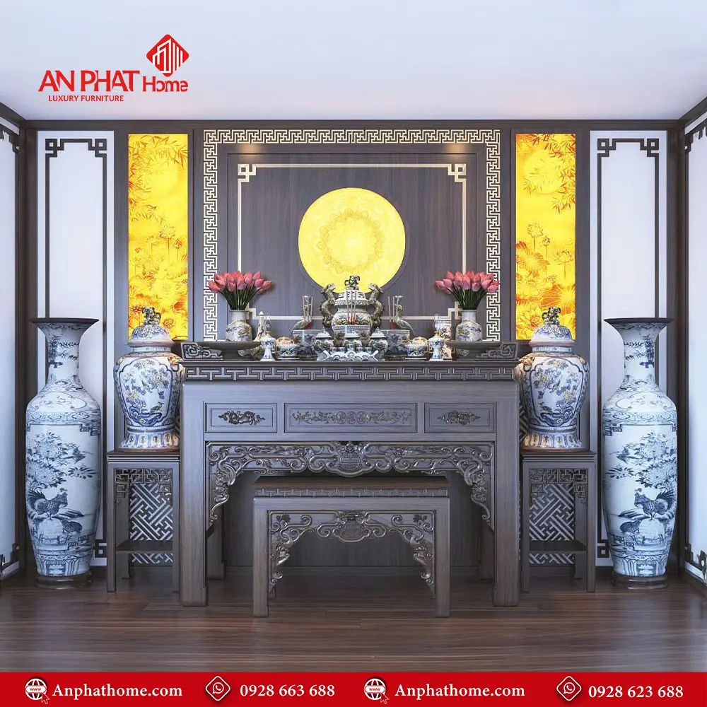 Phòng Thờ Gỗ Gụ Đẹp Cao Cấp BT-2321 5 Phòng Thờ Gỗ Gụ Đẹp Cao Cấp BT-2321
