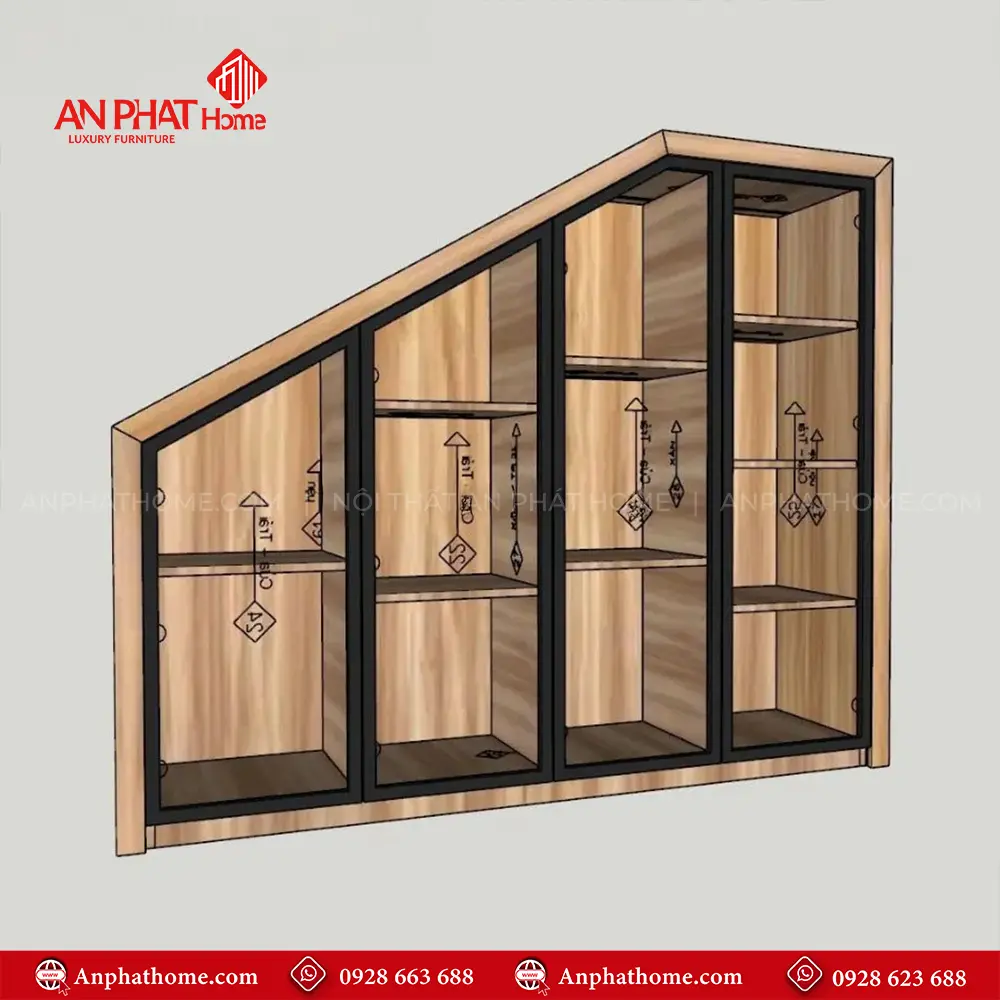 Tủ Cầu Thang Đa Năng T-5362 9 Tủ Cầu Thang Đa Năng T-5362