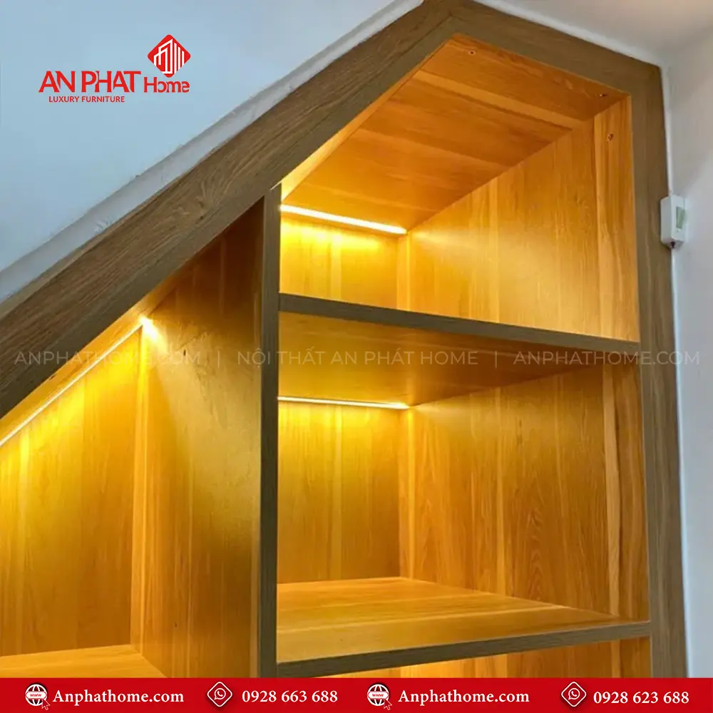 Tủ Cầu Thang Đẹp Có Led T-5360 9 Tủ Cầu Thang Đẹp Có Led T-5360