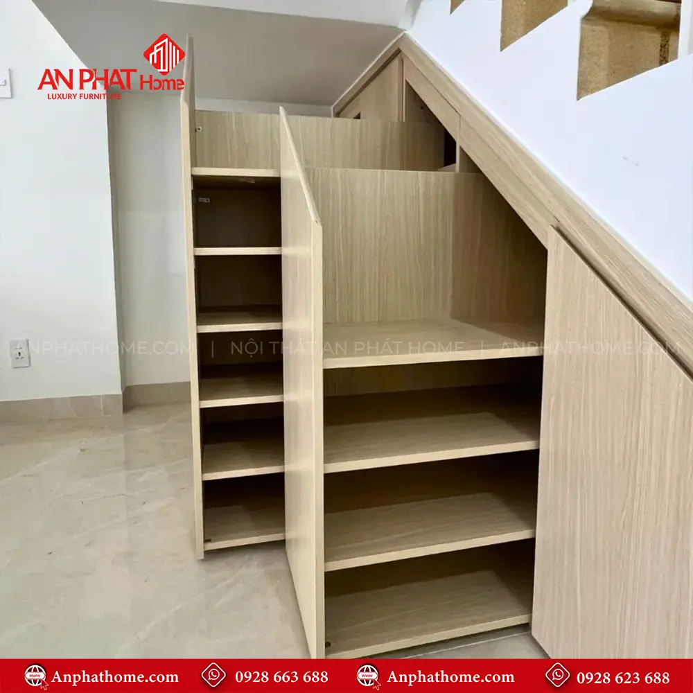 Tủ Cầu Thang Gỗ MDF T-5361 12 Tủ Cầu Thang GỖ MDF T-5361