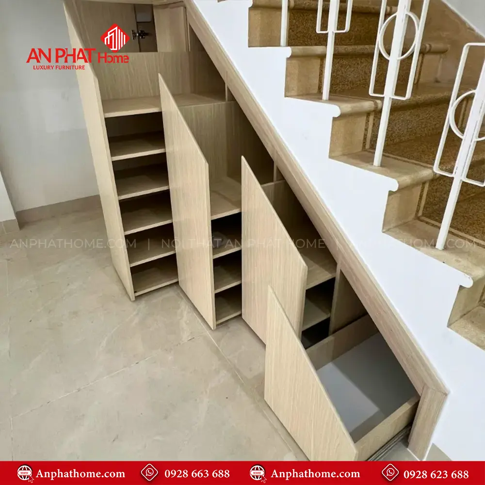 Tủ Cầu Thang Gỗ MDF T-5361 11 Tủ Cầu Thang GỖ MDF T-5361