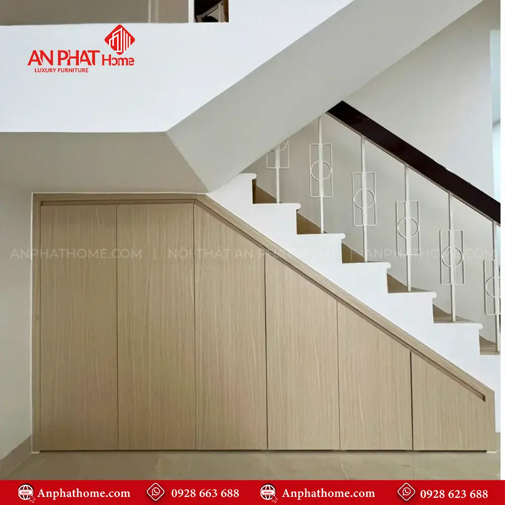 Tủ Cầu Thang Gỗ MDF T-5361 9 Tủ Cầu Thang GỖ MDF T-5361