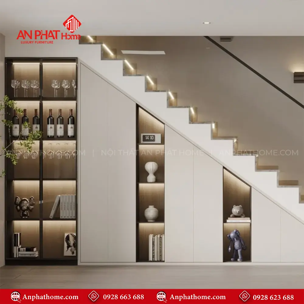 Tủ Cầu Thang Hiện Đại T-5356 9 Tủ Cầu Thang Hiện Đại T-5356