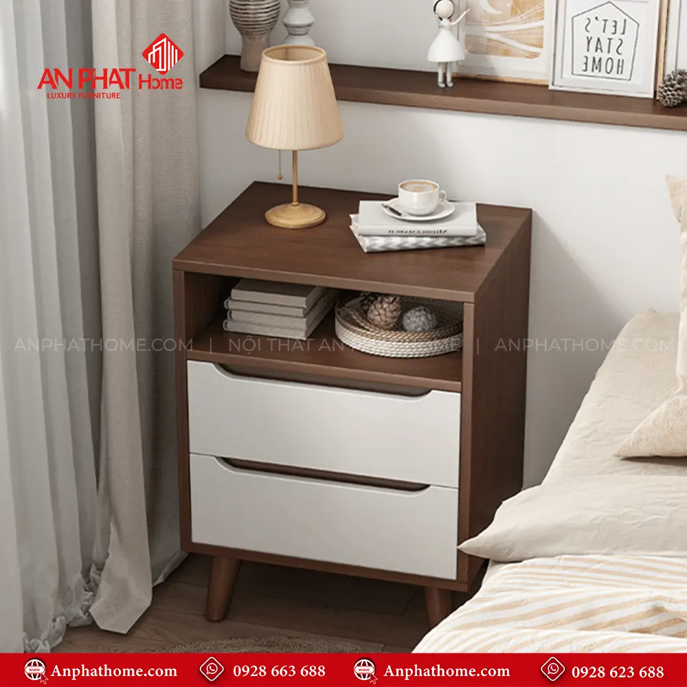 Tủ Đầu Giường Hiện Đại Có Ngăn Kéo T-5437