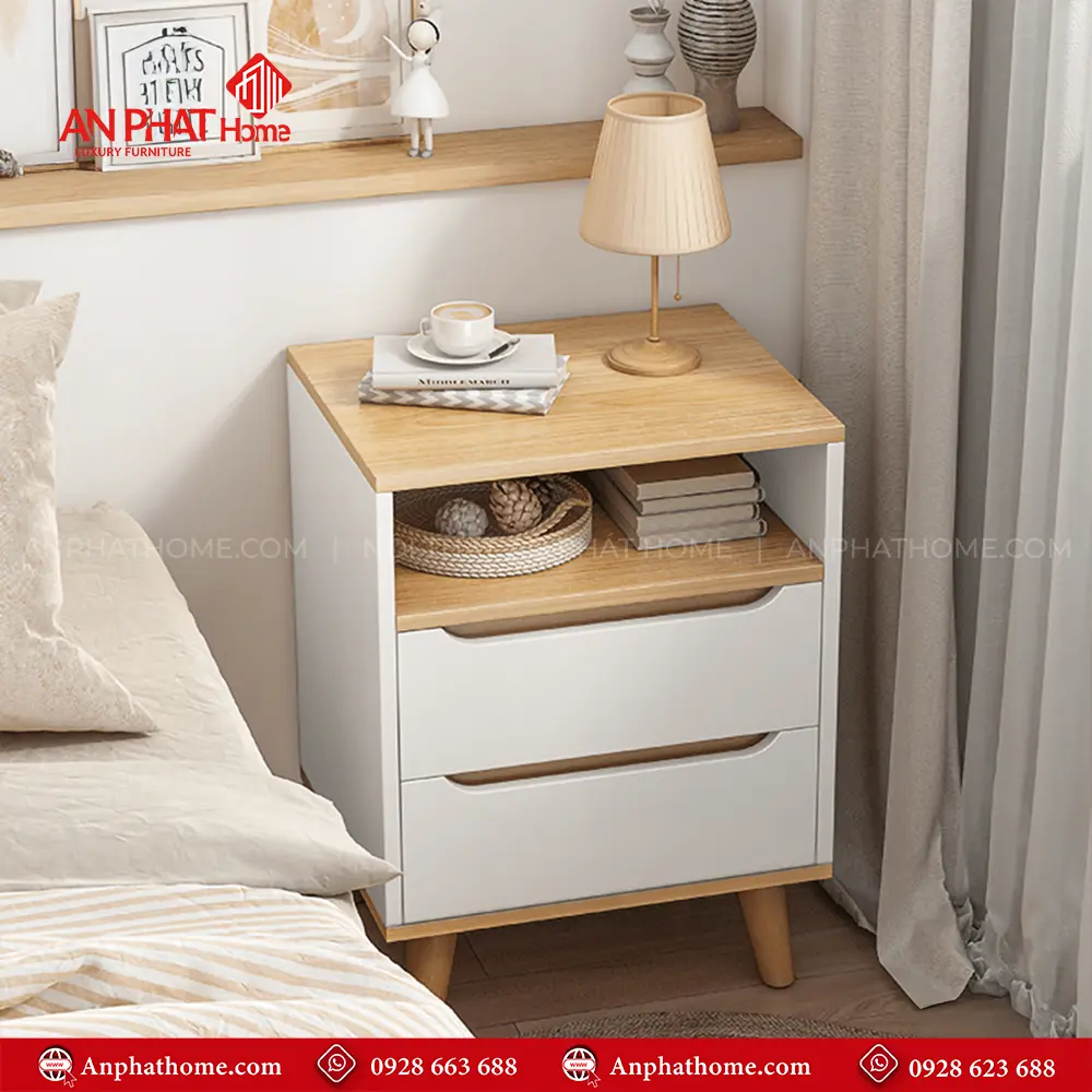 Tủ Đầu Giường Hiện Đại Có Ngăn Kéo T-5437