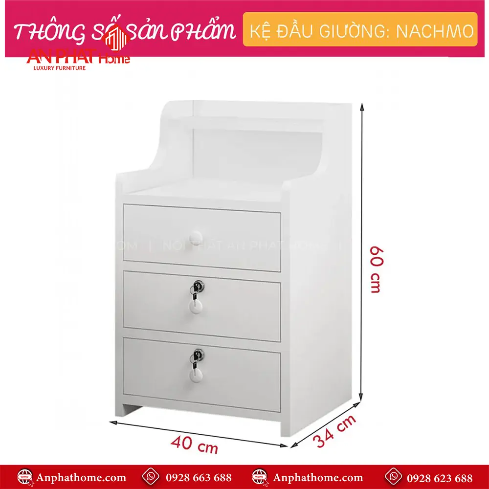 Tủ Đầu giường Hiện Đại T-5417 15 Tủ Đầu giường Hiện Đại T-5417