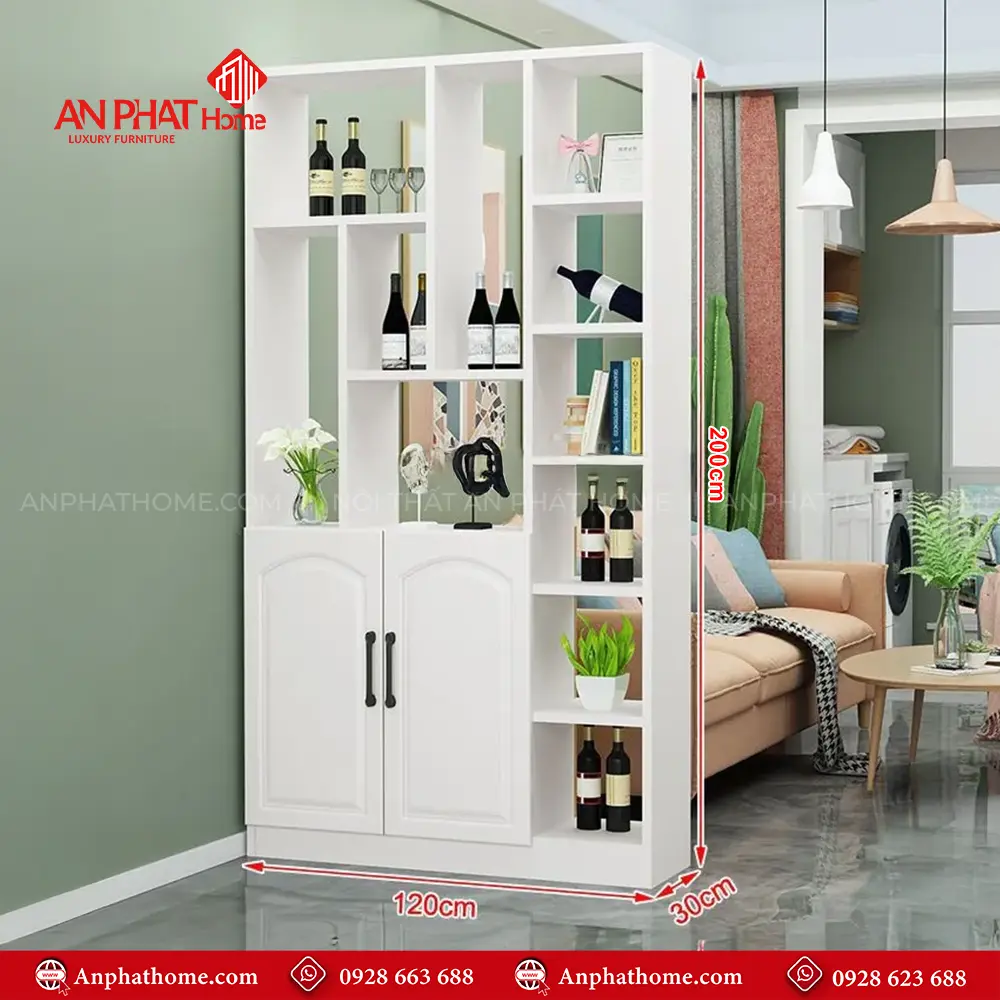 Tủ Kệ Ngăn Phòng Gỗ Công Nghiệp Hiện Đại T-5306 8 Tủ Kệ Ngăn Phòng Gỗ Công Nghiệp Hiện Đại T-5306