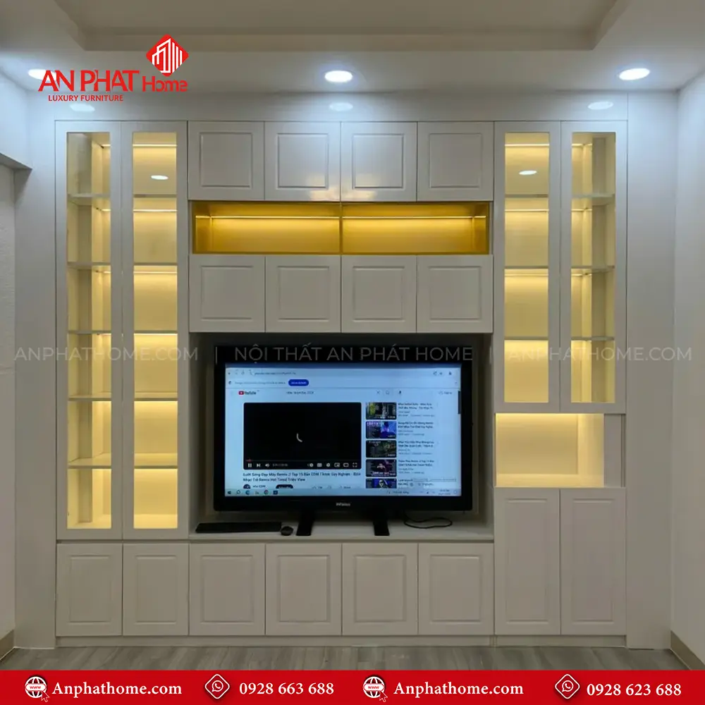 Tủ Kệ Tivi Cánh Kính kết Hợp Đèn Led Hiện Đại T-5401 9 Tủ Kệ Tivi Cánh Kính kết Hợp Đèn Led Hiện Đại T-5401