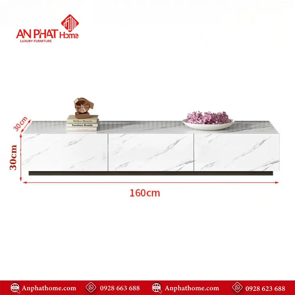 Tủ Kệ Tivi Gỗ Công Nghiệp Vân Đá T-5411