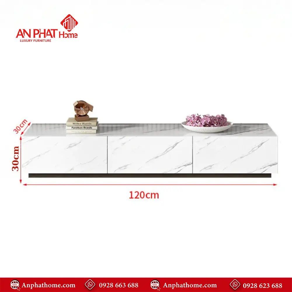 Tủ Kệ Tivi Gỗ Công Nghiệp Vân Đá T-5411