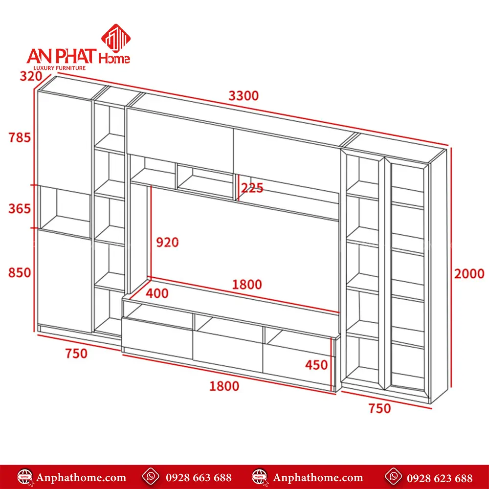 Tủ kệ Tivi Phòng Khách Hiện Đại T-5376 12 Tủ kệ Tivi Phòng Khách Hiện Đại T-5376