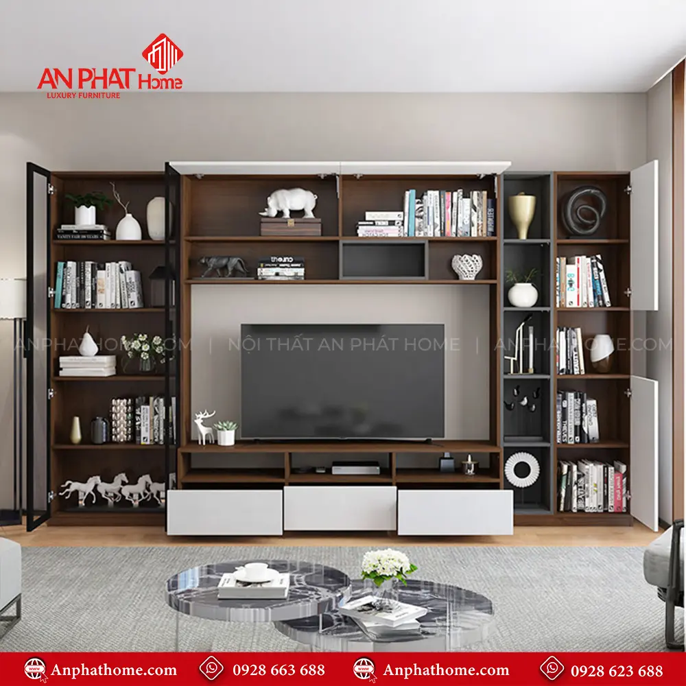 Tủ kệ Tivi Phòng Khách Hiện Đại T-5376 11 Tủ kệ Tivi Phòng Khách Hiện Đại T-5376