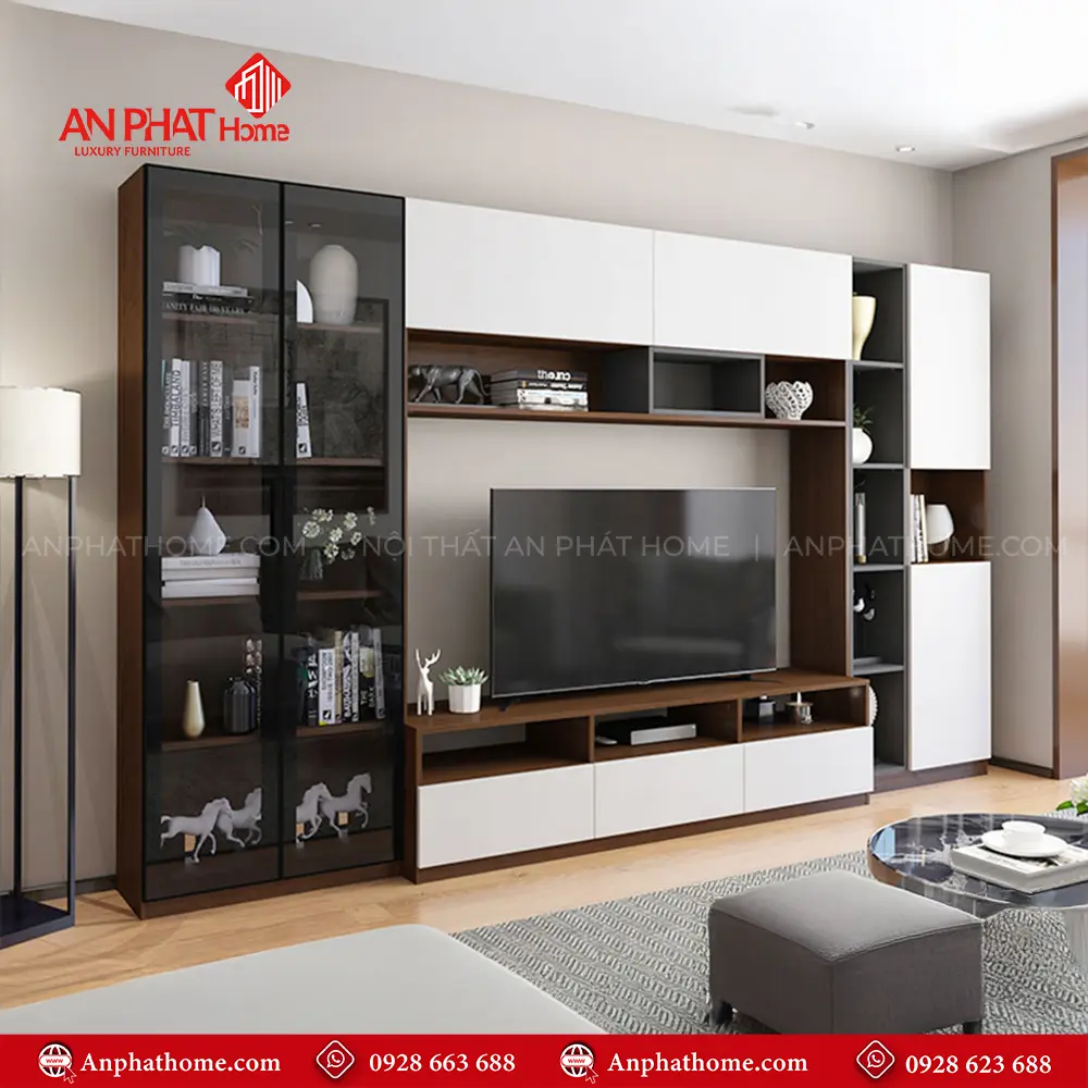 Tủ kệ Tivi Phòng Khách Hiện Đại T-5376 10 Tủ kệ Tivi Phòng Khách Hiện Đại T-5376