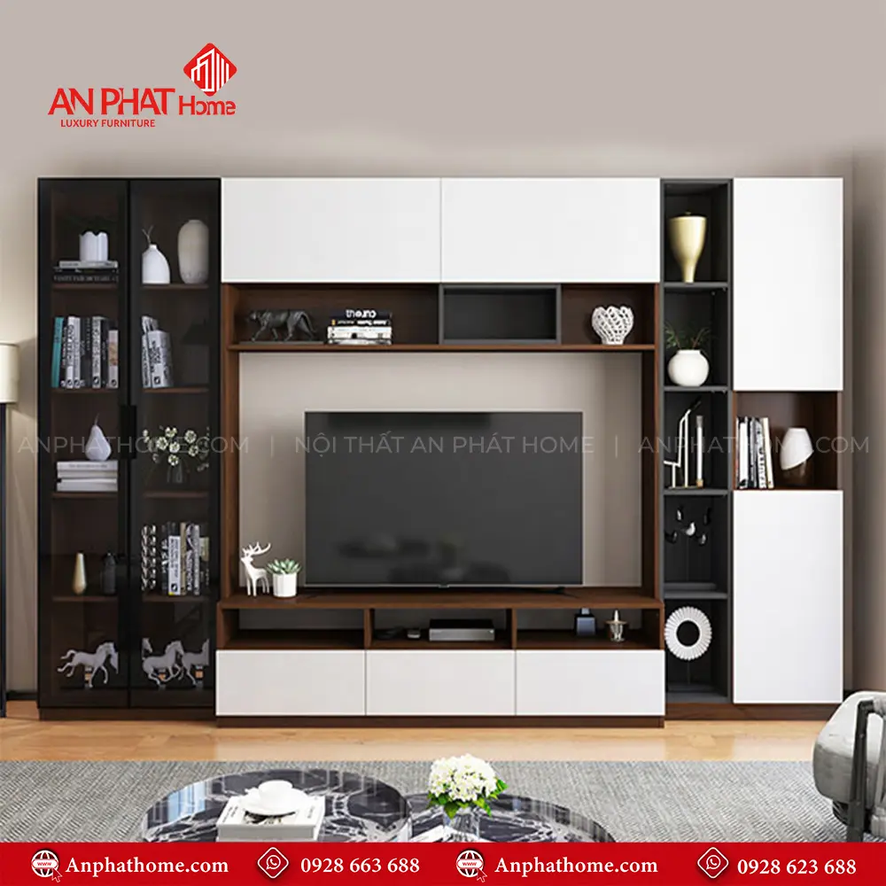 Tủ kệ Tivi Phòng Khách Hiện Đại T-5376 9 Tủ kệ Tivi Phòng Khách Hiện Đại T-5376