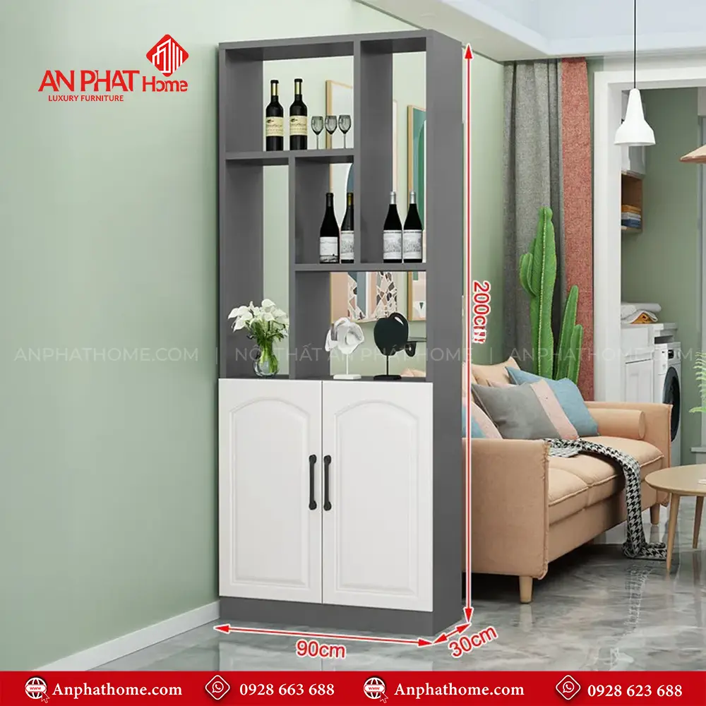 Tủ Kệ Trang Trí Ngăn Phòng Khách T-5307